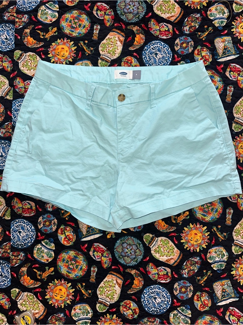 Old Navy Womens Light Aqua Chino Shorts EUC - Picture 2 of 6